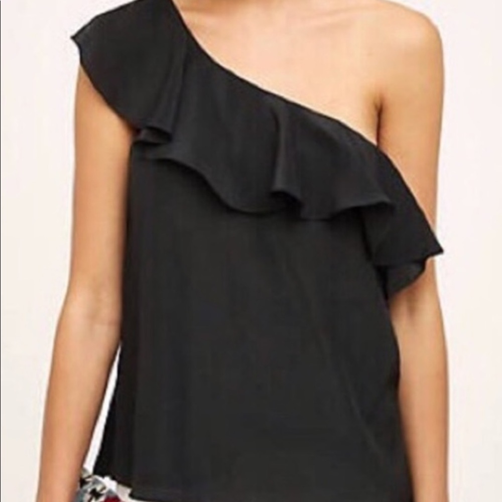 Maeve Anthropologie off shoulder ruffle blouse
